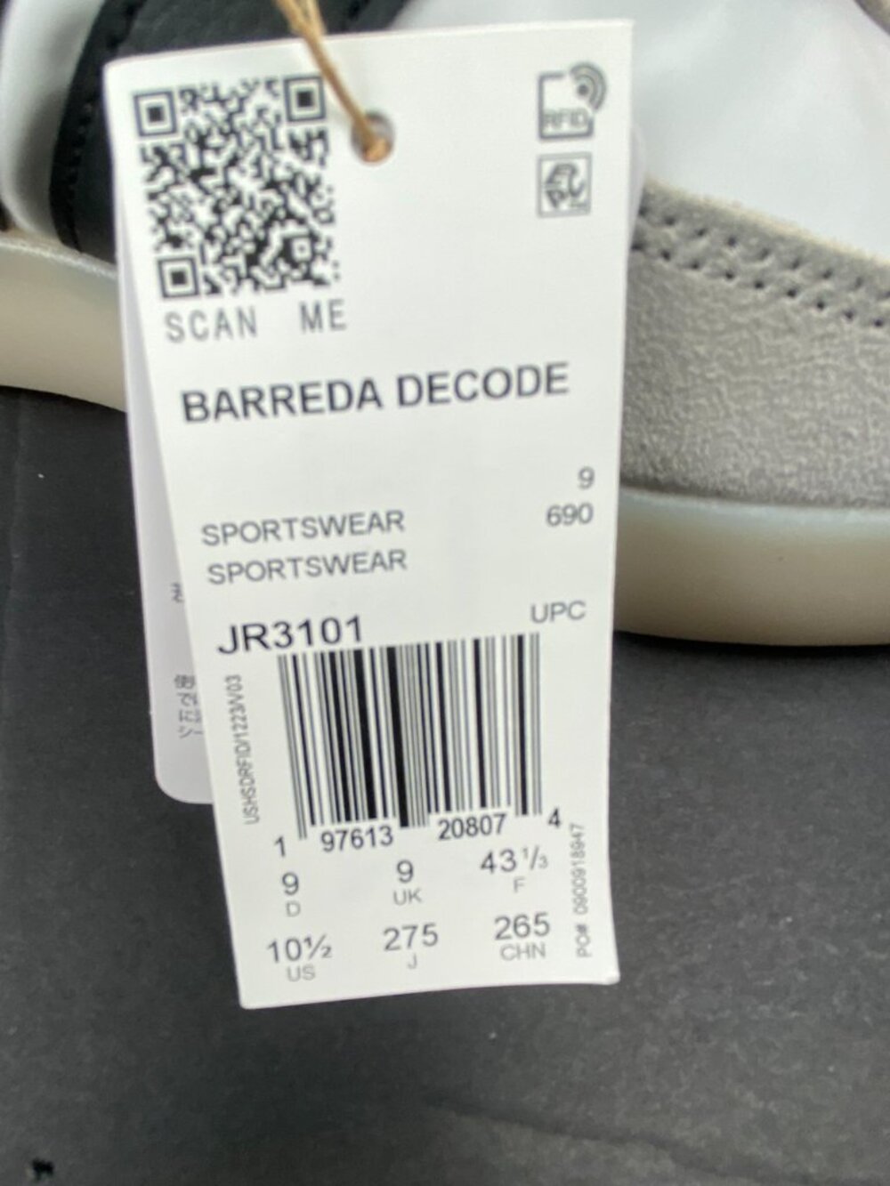 ADIDAS Barreda‎ Decode Shoes Women's Size US 10.5 White/Black/Gray - Picture 5 of 11